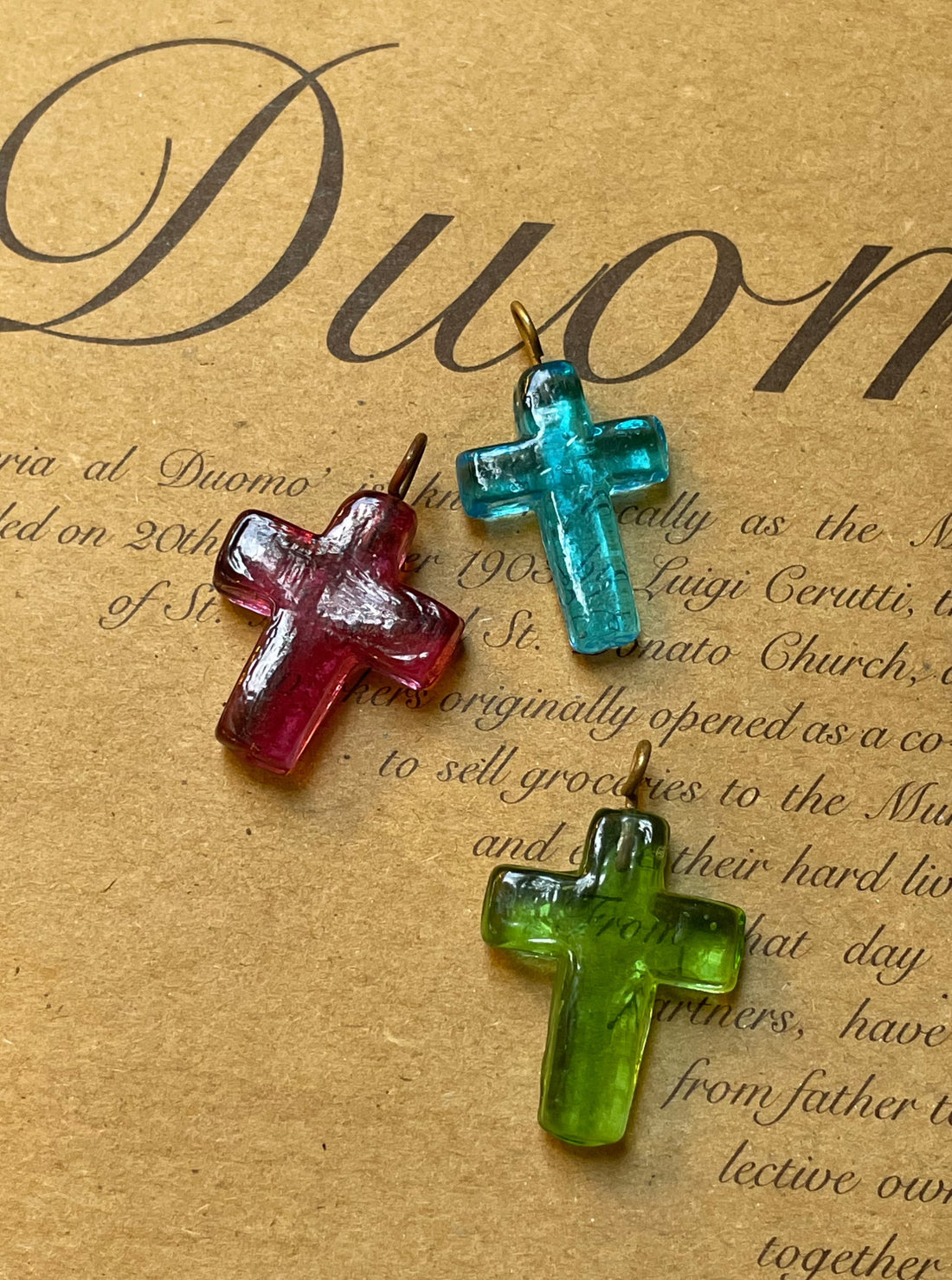 Greek Glass Cross | NECKLACE CHARM