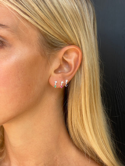 Dew Droplets | Emerald Studs