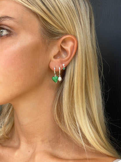 Dew Droplets | Emerald Studs