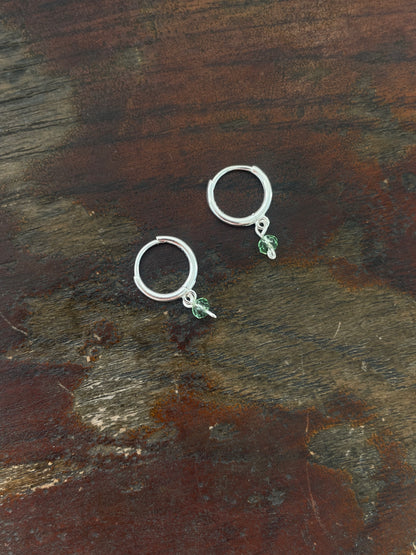 Silver Seafoam Crystals | MINI Earrings
