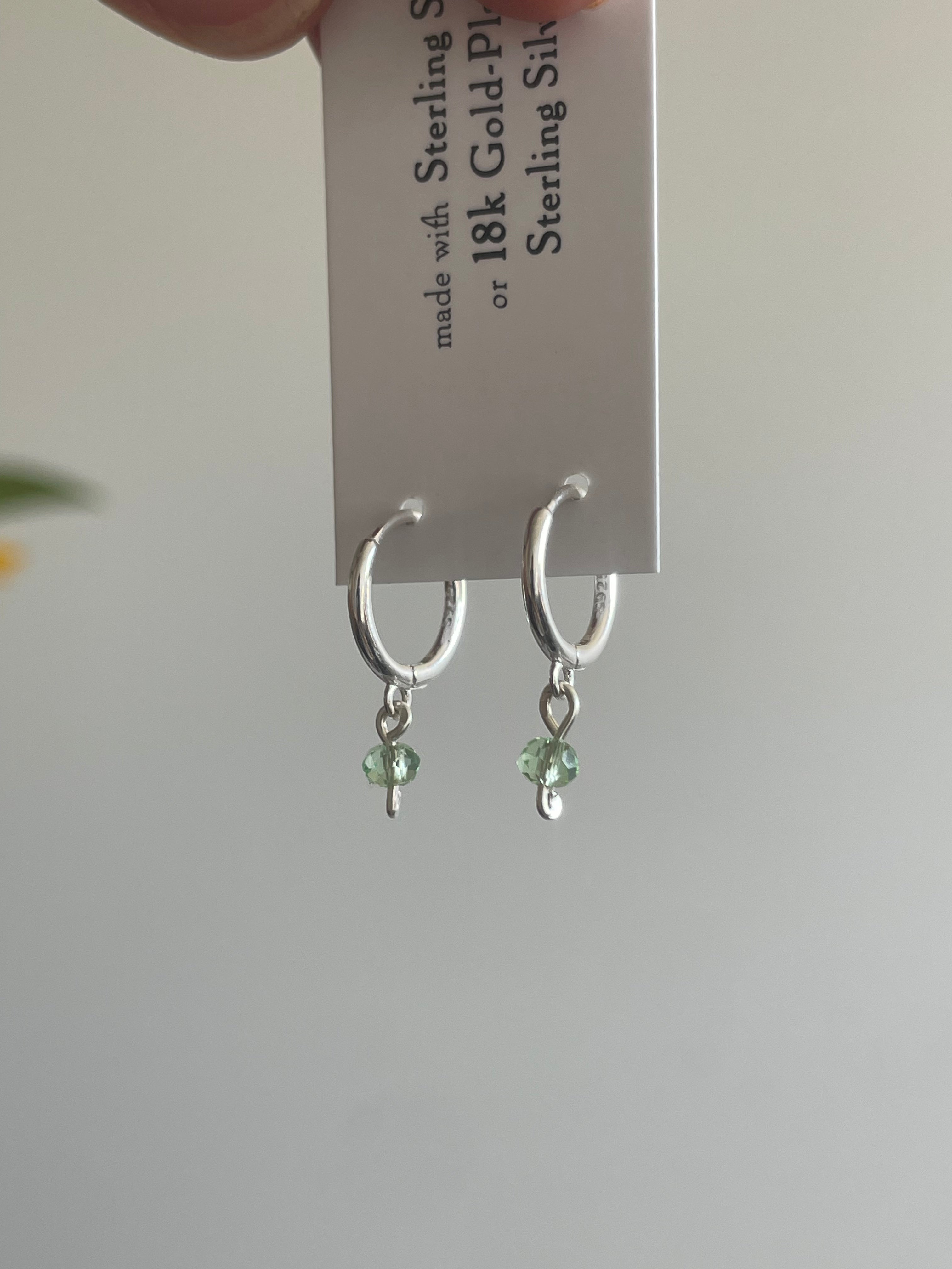 Silver Seafoam Crystals | MINI Earrings
