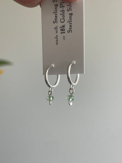 Silver Seafoam Crystals | MINI Earrings