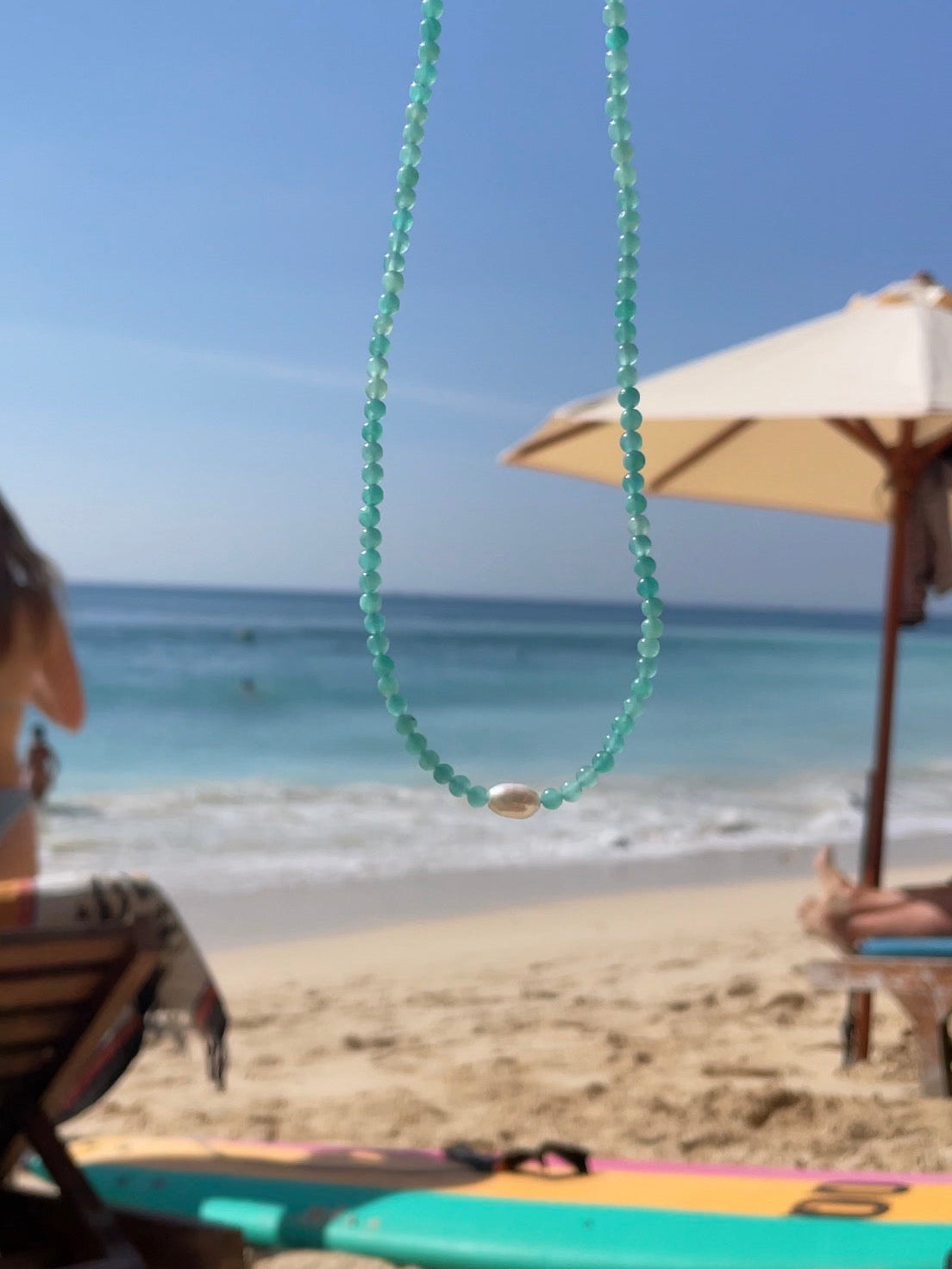 Sea Stone Necklace | Aqua