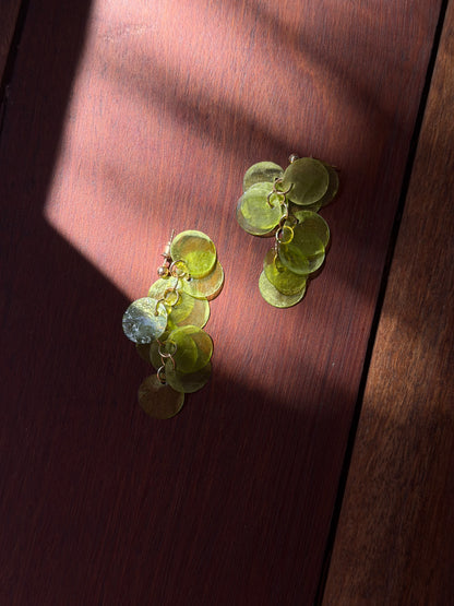 Capiz Shell Earrings | Khaki