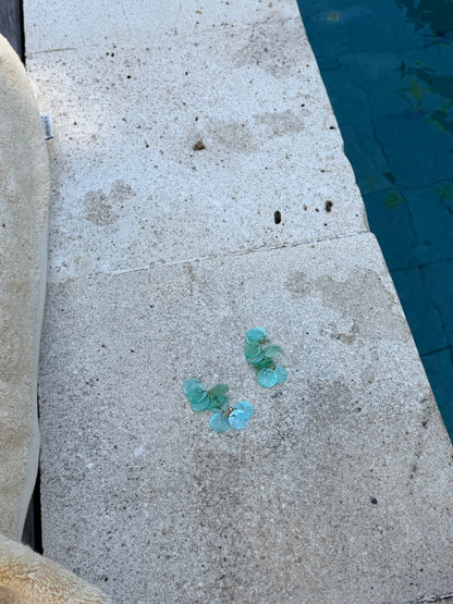 Capiz Shell Earrings | Aqua