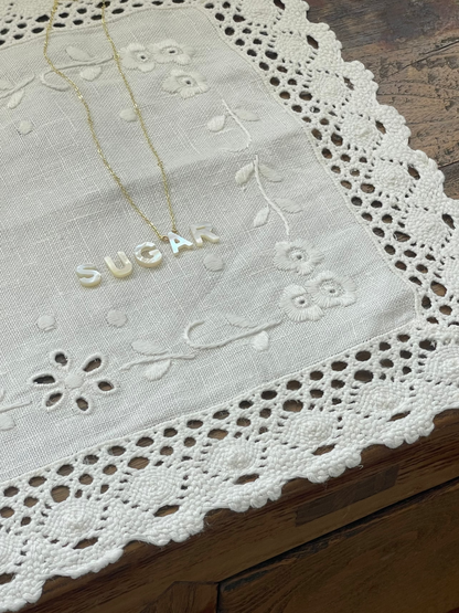 Custom Shell Letter Necklace