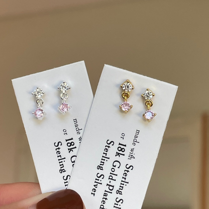 Dew Droplets | Baby Pink Studs