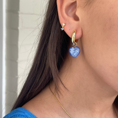 CHUNKY AMORE | Large Azure Blue Hearts