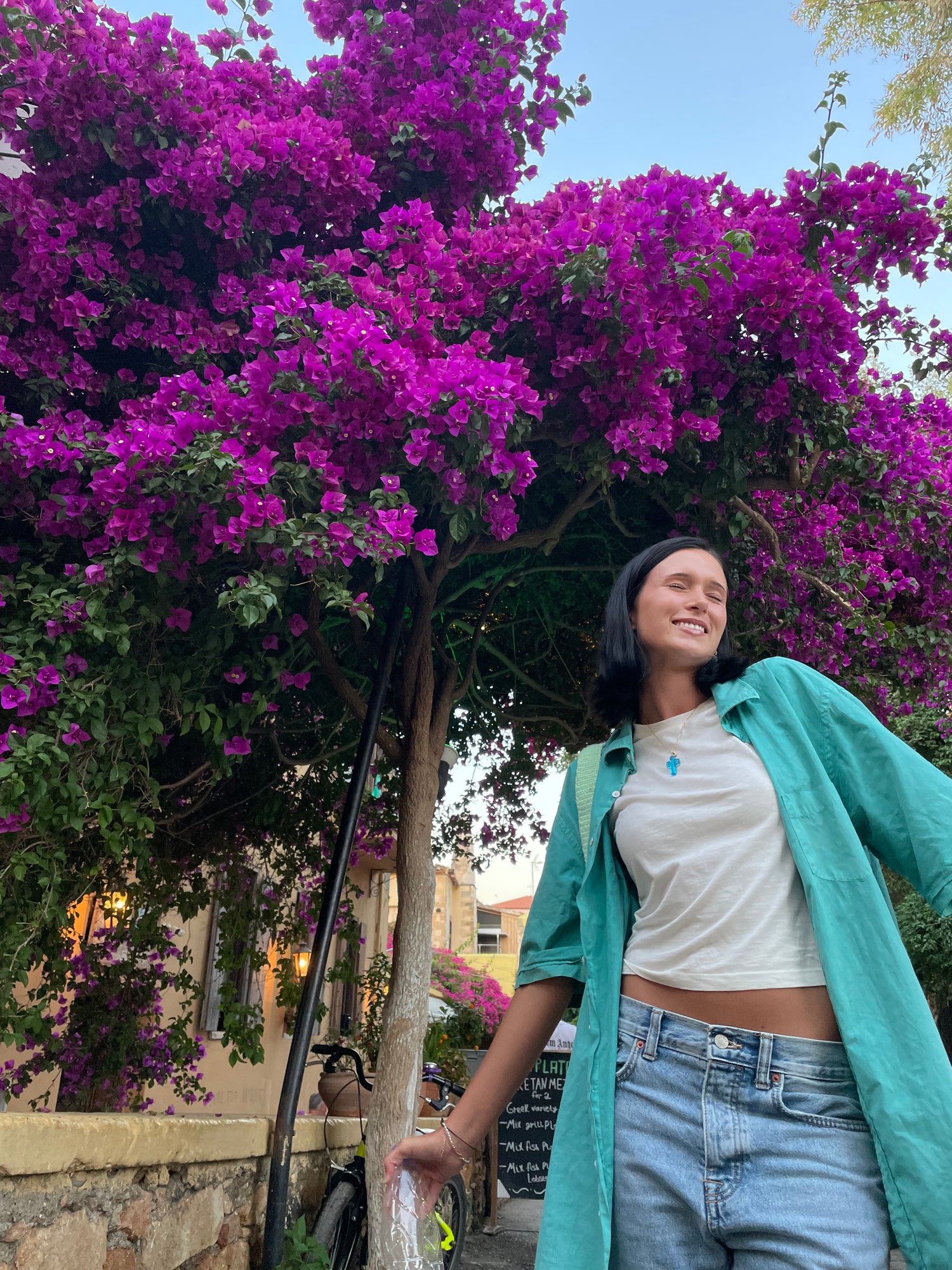 Greek Glass Cross | NECKLACE CHARM