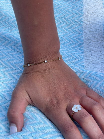 Flower Shell Ring | Adjustable