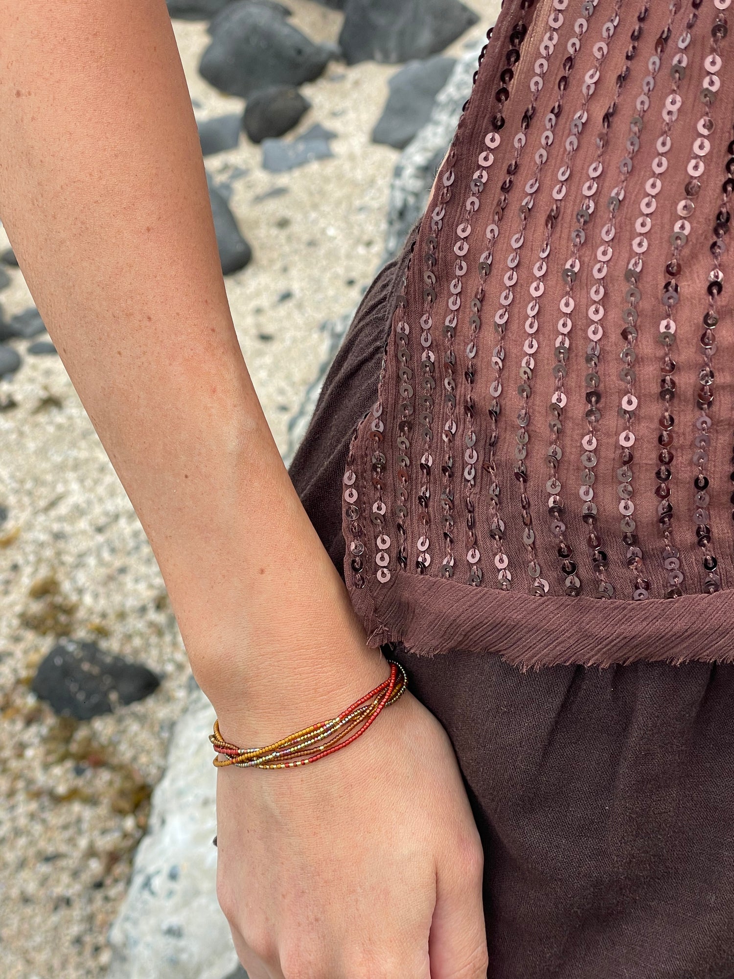 5-Stacked Bracelet | Coconut