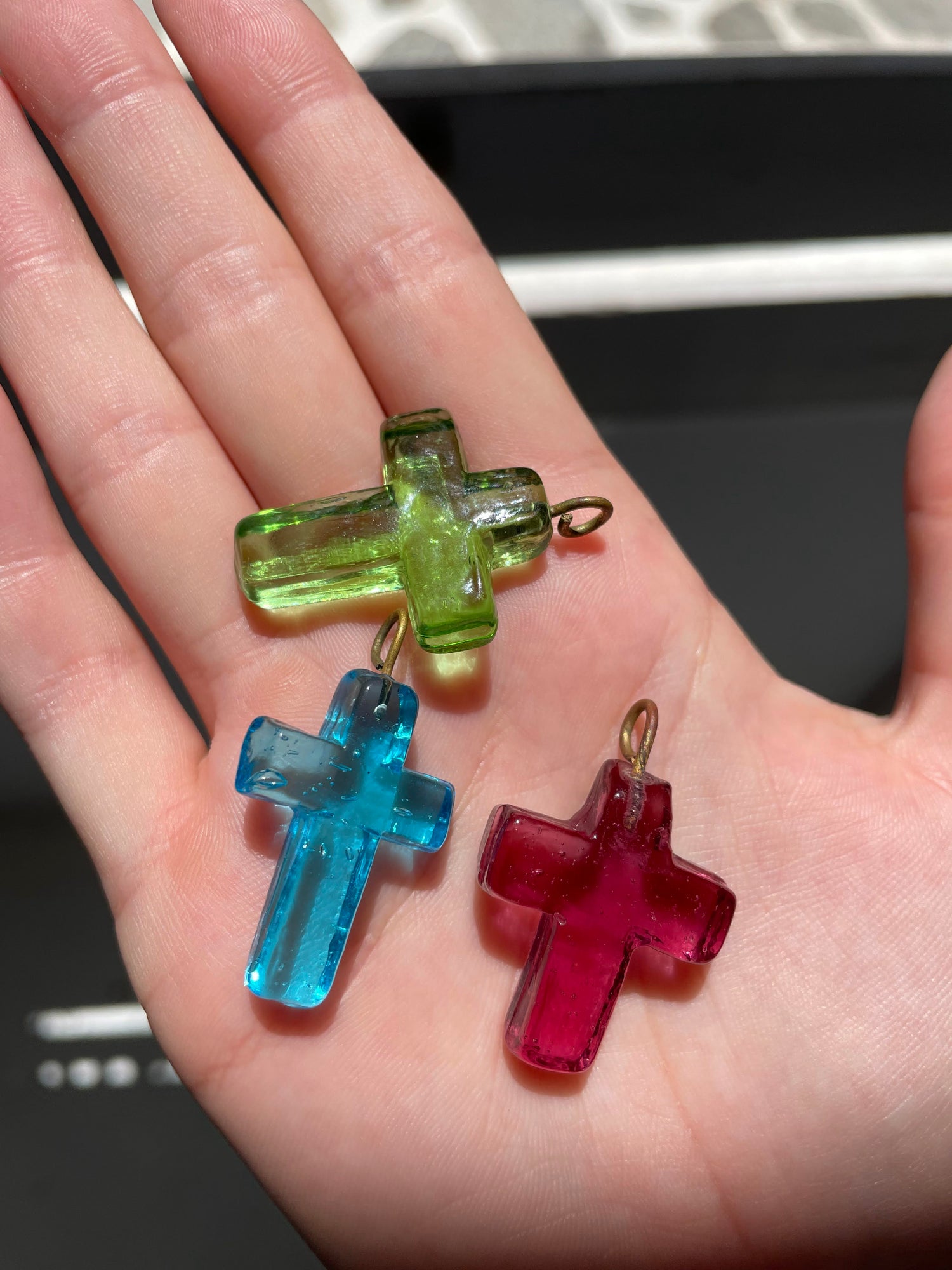Greek Glass Cross | NECKLACE CHARM