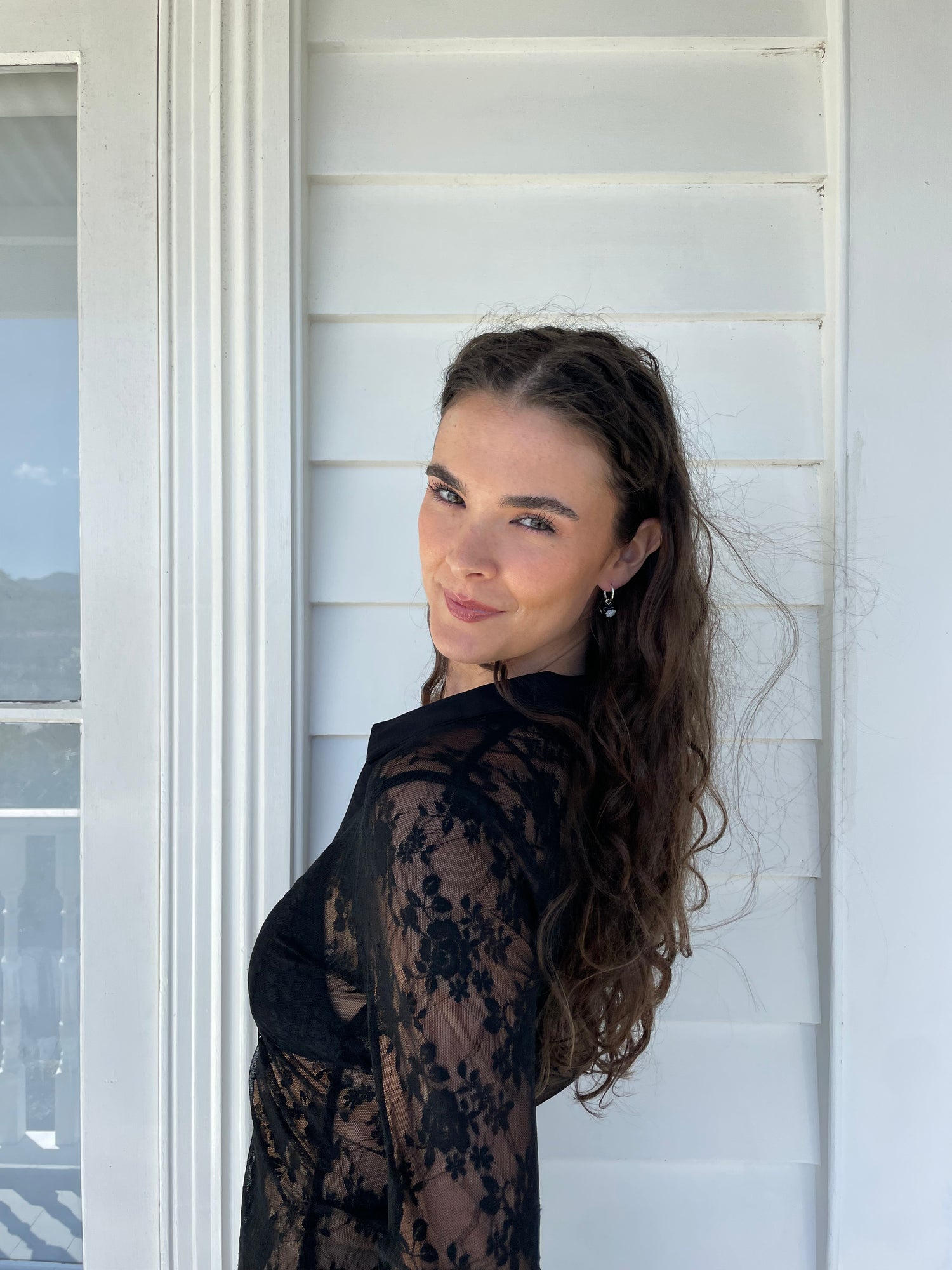 Amore Black Lace Heart | EARRINGS