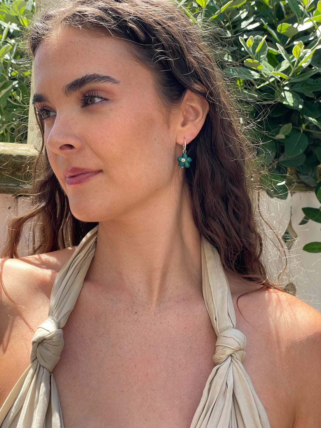 ONE-OFF Emerald Daisies | EARRINGS