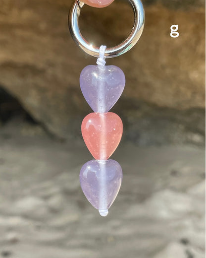 Sweetheart Keyrings | Glass