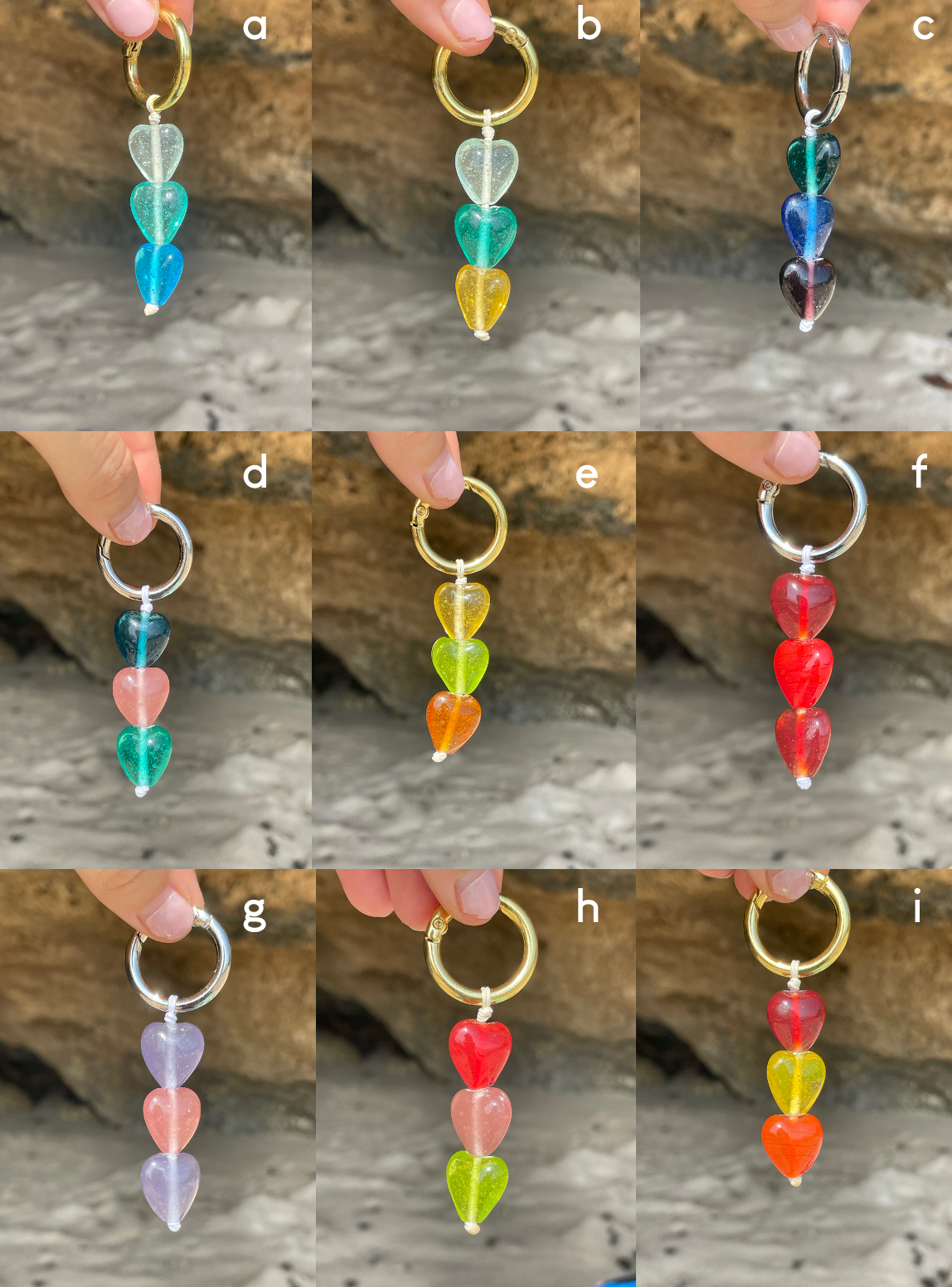Sweetheart Keyrings | Glass