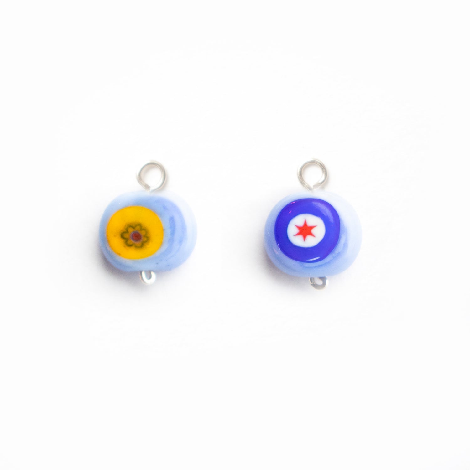 LIMITED Italian CHARMS | Blue Azure Discs