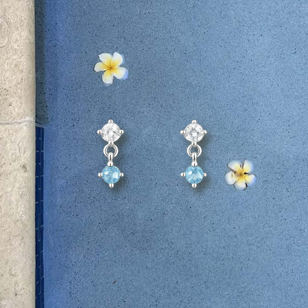 Droplet Studs | Baby Blue