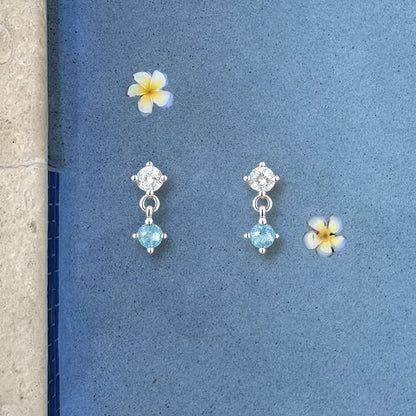 Droplet Studs | Baby Blue
