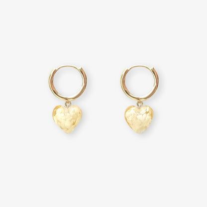 AMORE | Buttercup Cloudy Glass Hearts