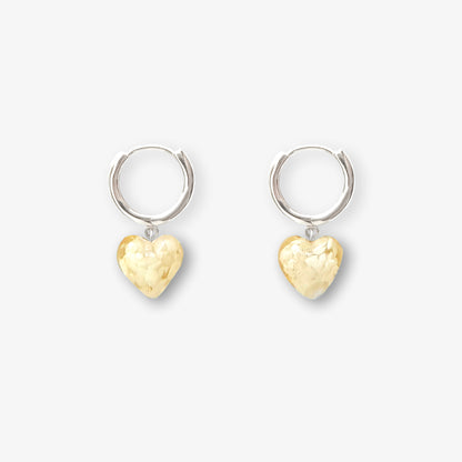AMORE | Buttercup Cloudy Glass Hearts