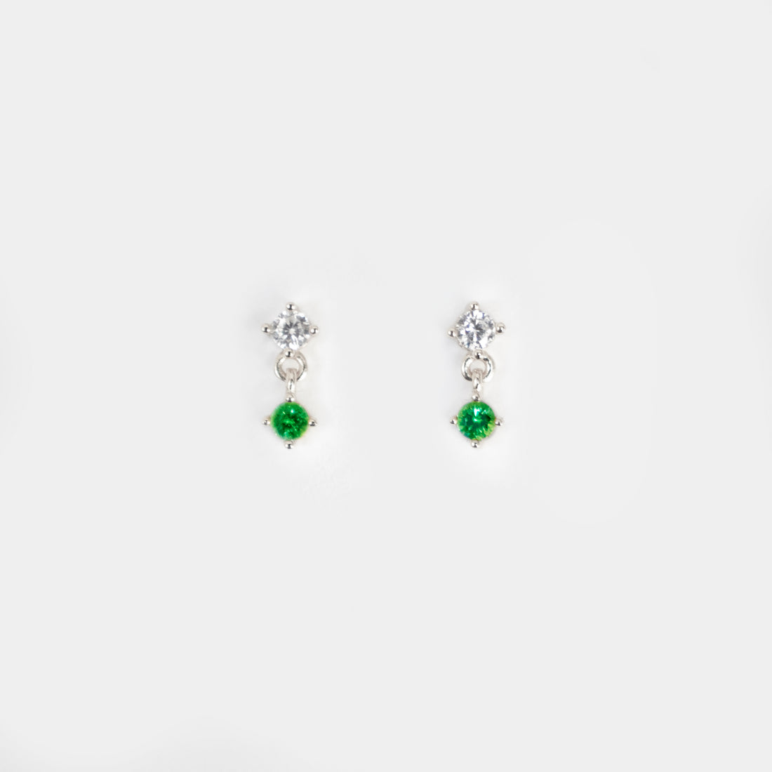 Dew Droplets | Emerald Studs