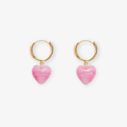 AMORE | Pink Glass Hearts