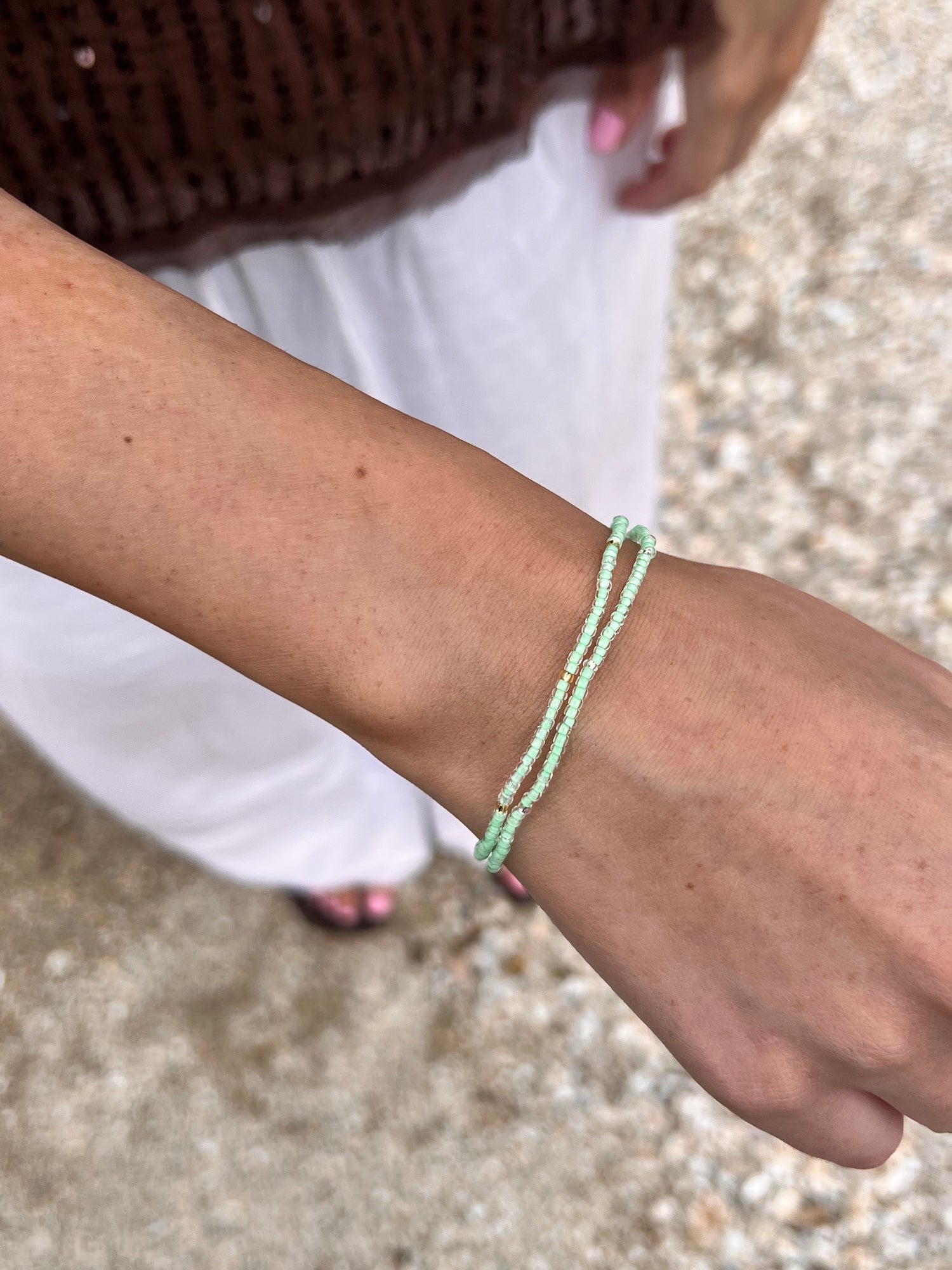 2 LEFT STACK ME Bracelet | Seafoam