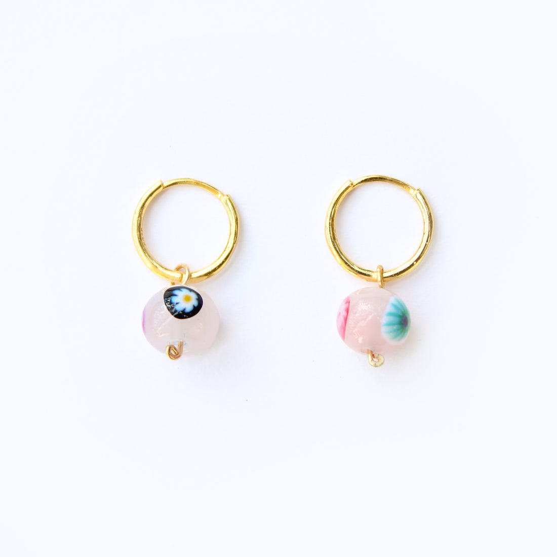ONE-LEFT Milky Pink Italian Drops | Earrings