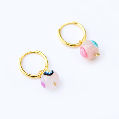 ONE-LEFT Milky Pink Italian Drops | Earrings