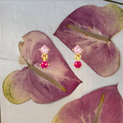 Droplet Studs | Piglet Pink