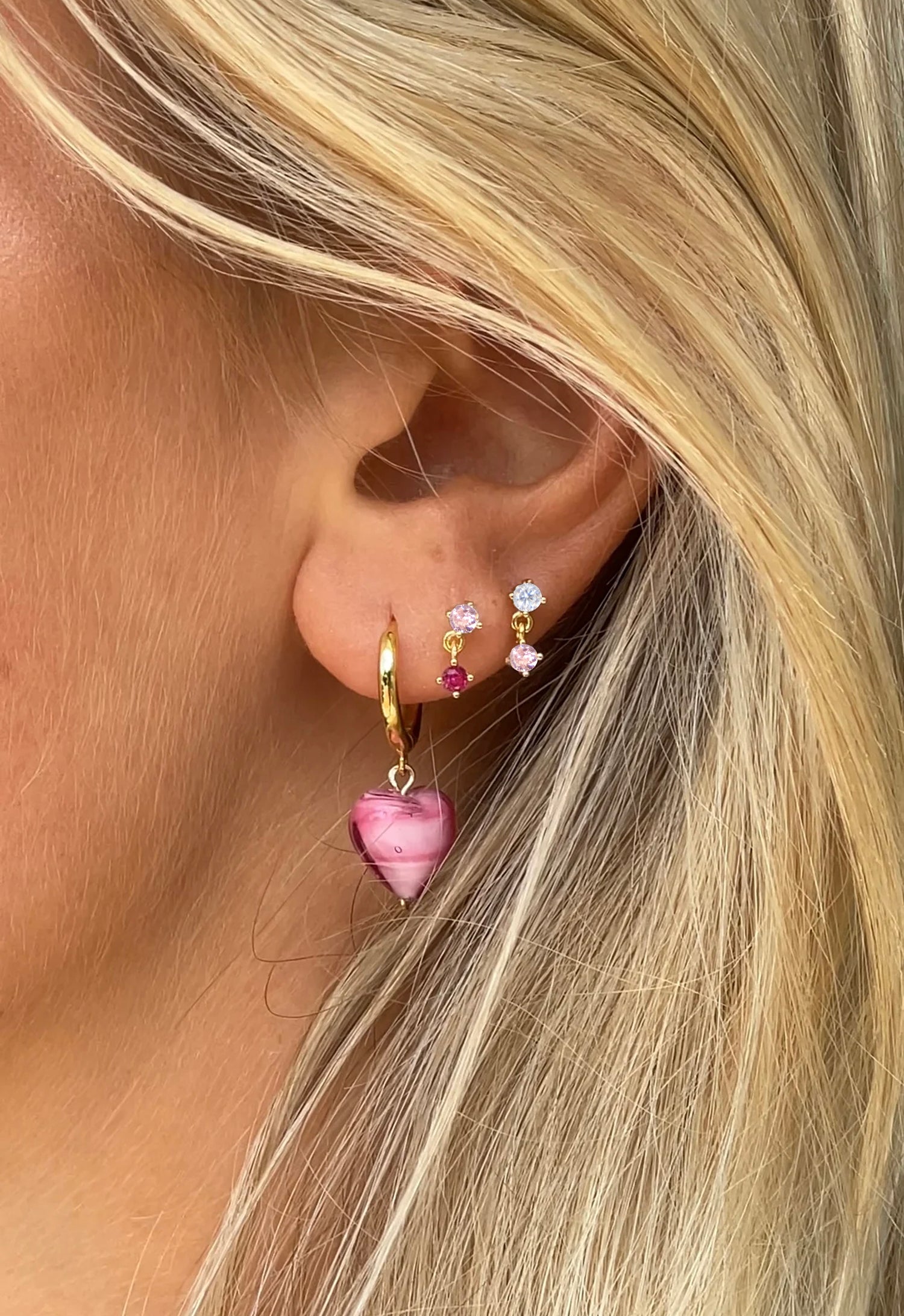 Droplet Studs | Piglet Pink