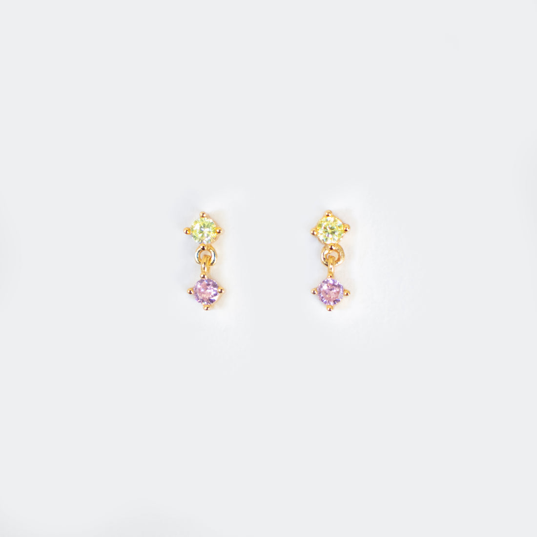 Droplet Studs | Baby Yellow & Pink