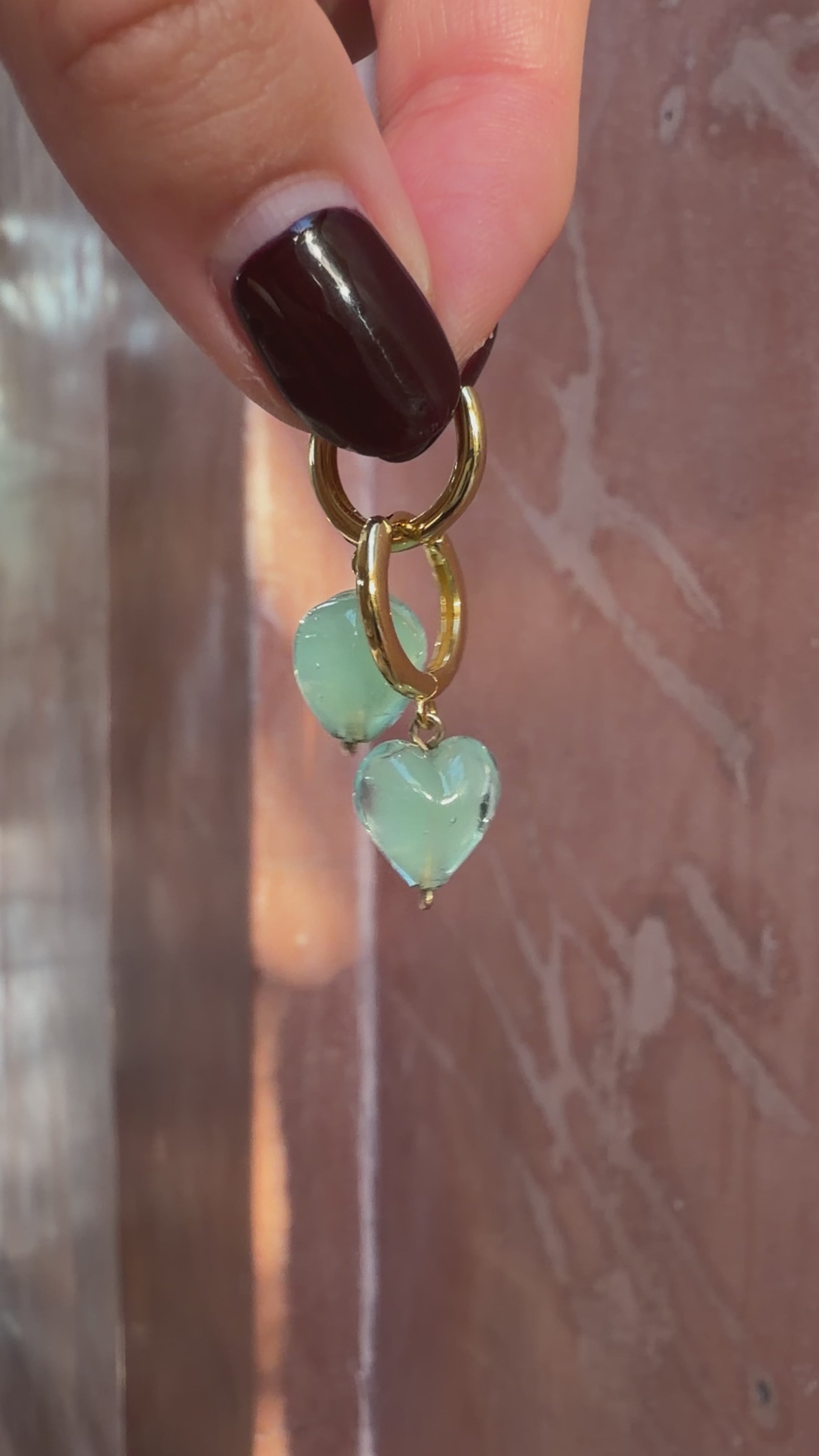 AMORE | Seafoam Glass Hearts