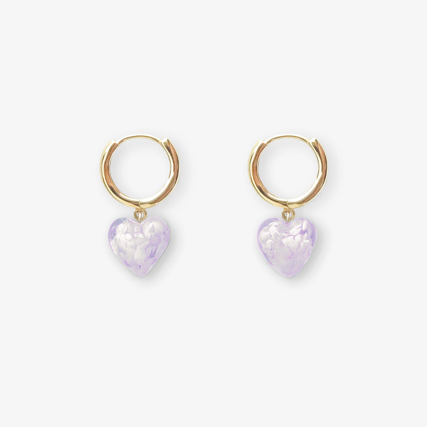 AMORE | Rapunzel Purple Glass Hearts