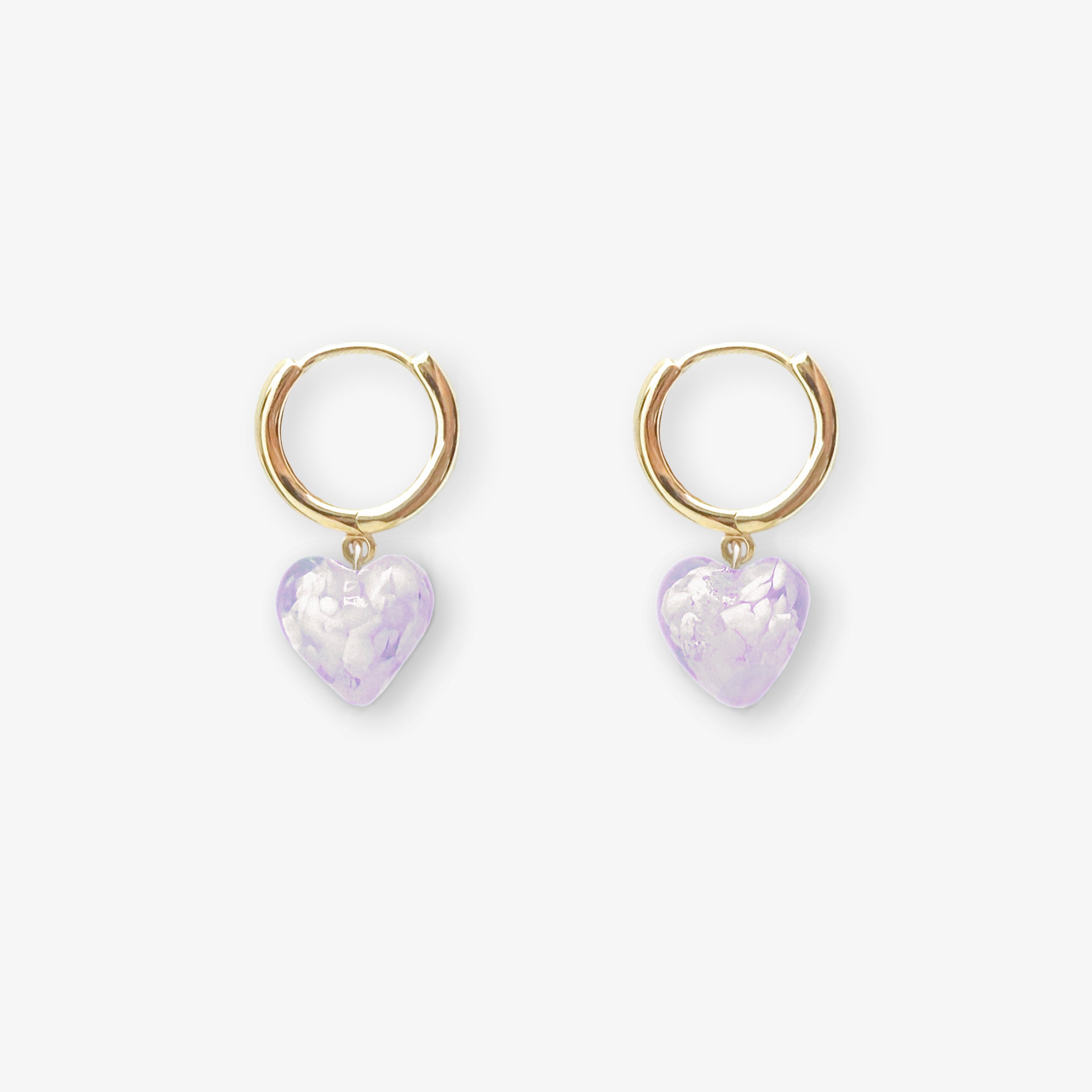 AMORE | Rapunzel Purple Glass Hearts