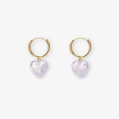 AMORE | Rapunzel Purple Glass Hearts