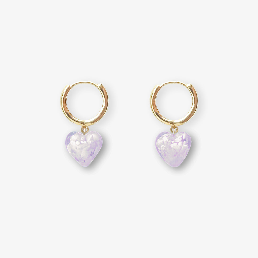AMORE | Rapunzel Purple Glass Hearts