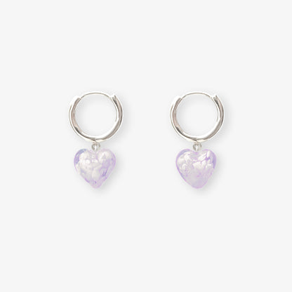 AMORE | Rapunzel Purple Glass Hearts