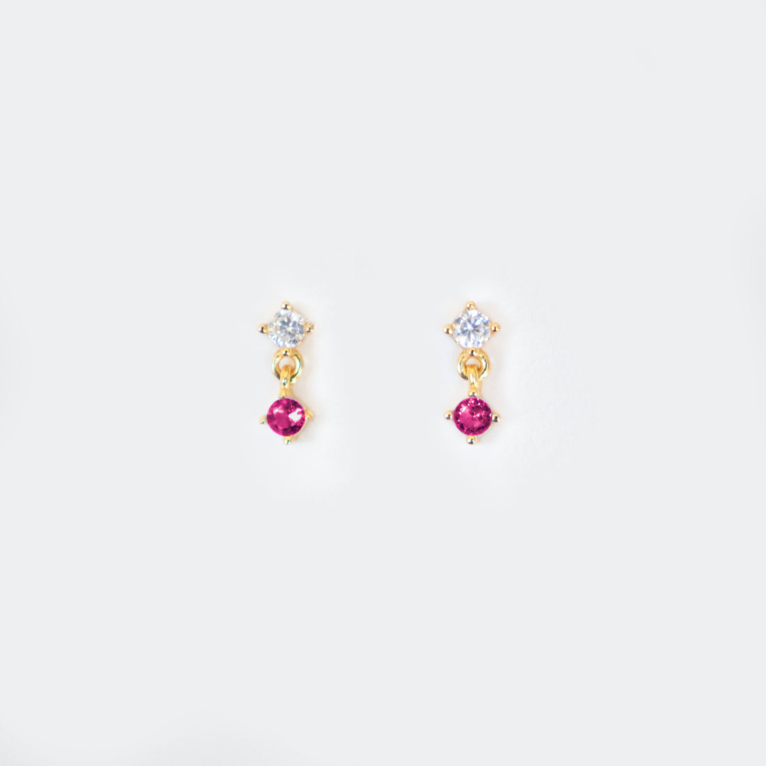 Droplet Studs | Raspberry Pink