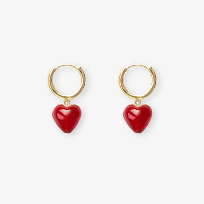 AMORE | Red Glass Hearts
