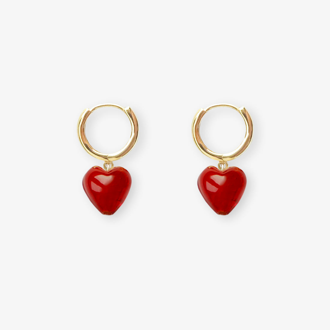 AMORE | Red Glass Hearts