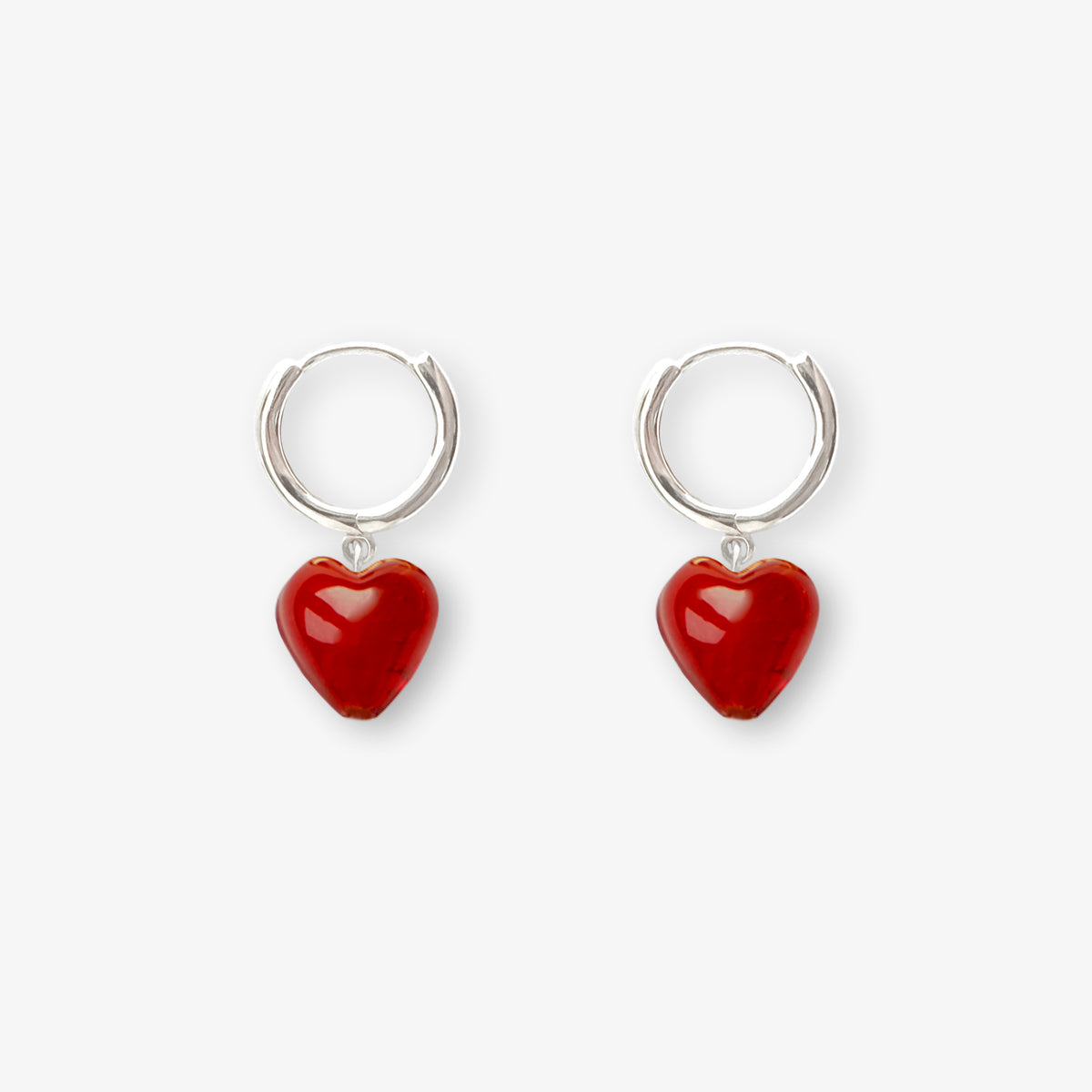 AMORE | Red Glass Hearts