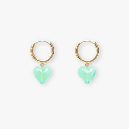 AMORE | Seafoam Glass Hearts