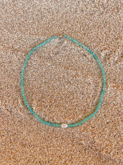 Sea Stone Necklace | Aqua