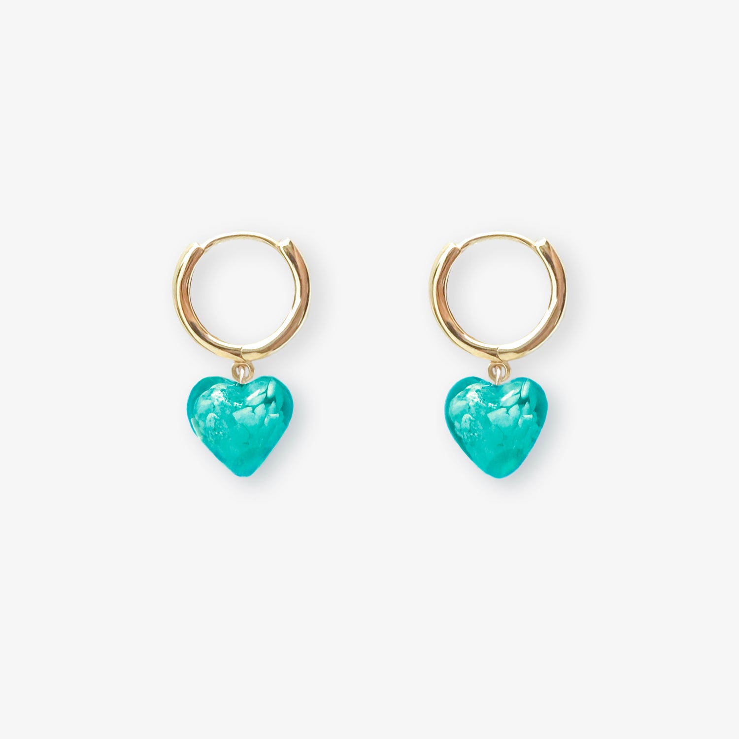 AMORE | Turquoise Glass Hearts