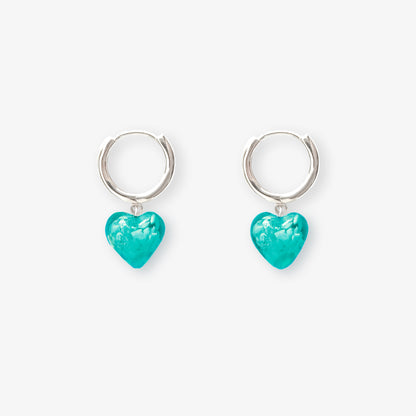 AMORE | Turquoise Glass Hearts
