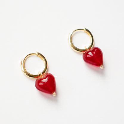 AMORE | Red Glass Hearts