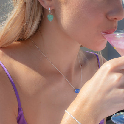 AMORE | Seafoam Glass Hearts