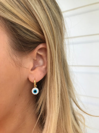 CHARMS | White Greek Evil Eyes